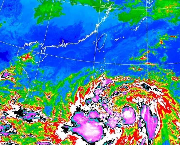   奈格颱風最新位置。（圖／氣象局）